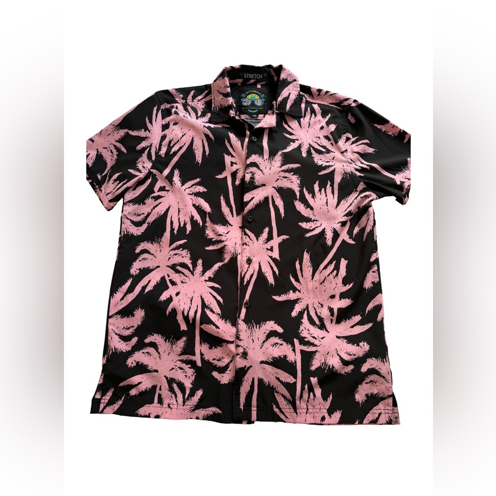 Palm Tree Button Down Short Sleeve